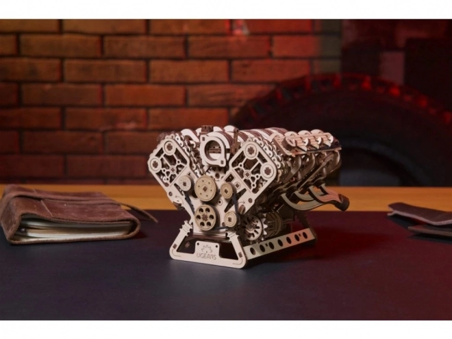 Ugears 3D puzzle en bois moteur V8