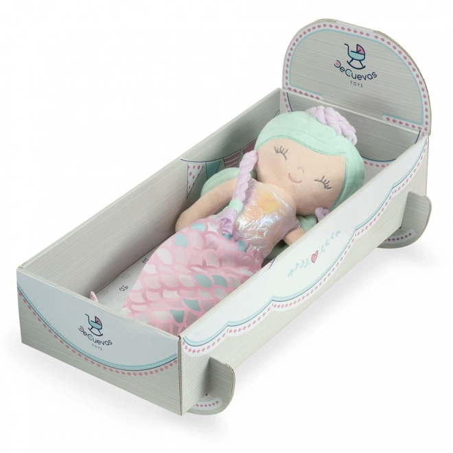 DeCuevas 20041 Poupée en peluche 2en1 OCEAN FANTASY - 36 cm avec berceau