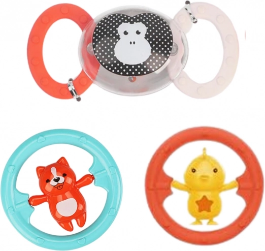Ensemble de hochets et jouets pour bébé Animaux 6 pcs