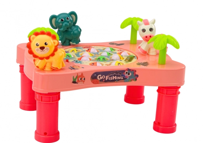 Table de jeu de pêche rose