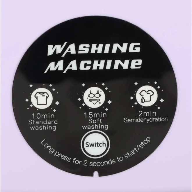 Lave-linge de voyage pliable 8L violet