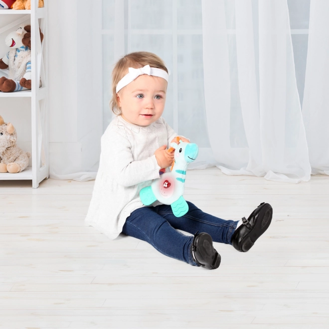Girafe en peluche lumineuse et sonore