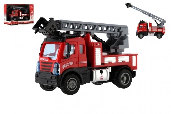 Camion de pompiers en plastique avec échelle extensible
