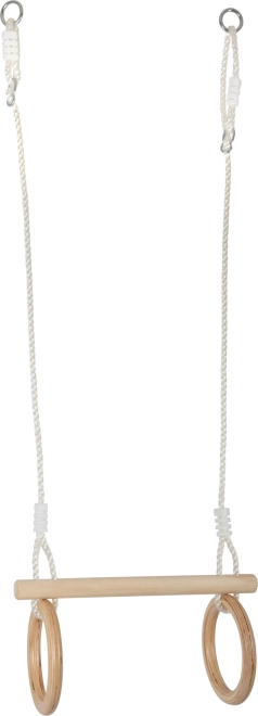Petite Barre Small Foot en bois avec anneaux de gymnastique 2 en 1