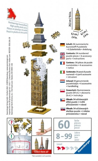 Mini bâtiment - Big Ben 54 pièces