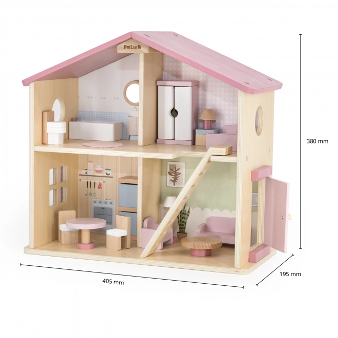 Grande maison de poupées en bois avec accessoires PolarB Viga