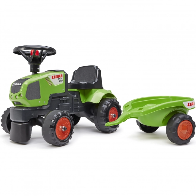 Trottinette - tracteur Claas avec volant et remorque