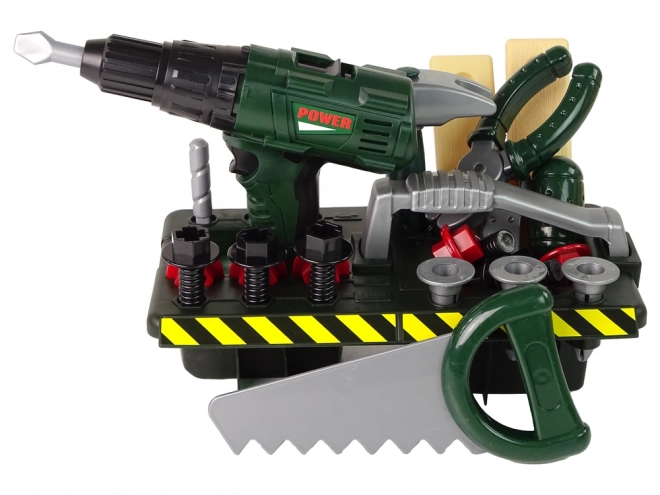 Ensemble de bricolage pour enfants vert avec perceuse à piles