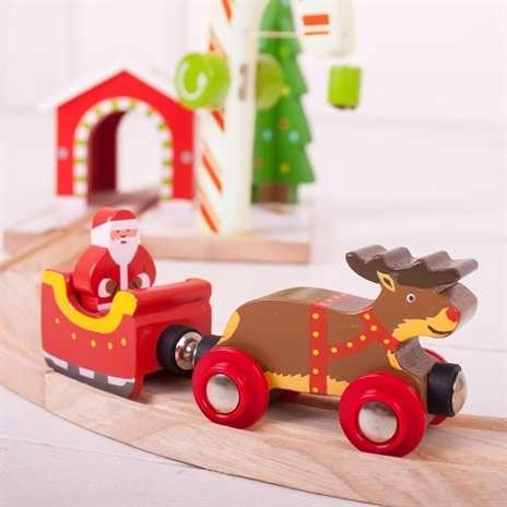 Bigjigs Rail attelage du Père Noël + rail