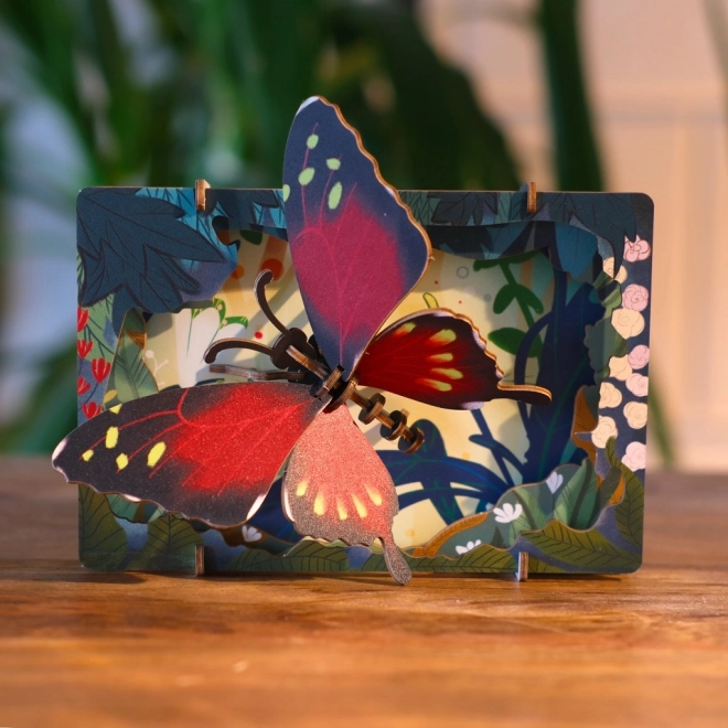 EscapeWelt puzzle en bois 3D papillon