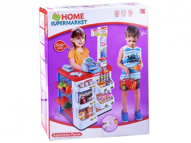 Supermarché pour enfants avec caisse et scanner