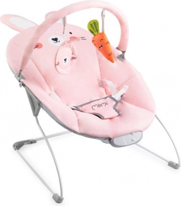 Transat vibrant avec mélodies MoMi Glossy – petit lapin rose