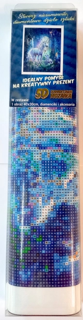 NORIMPEX Peinture de diamant Licornes dans la forêt magique 30x40cm