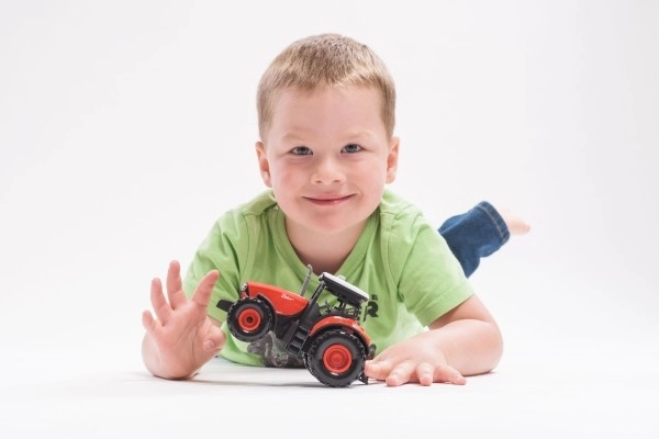 Tracteur rouge Zetor à inertie avec effets sonores et lumineux
