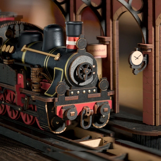 RoboTime Maquette en bois 3D Locomotive à vapeur vintage