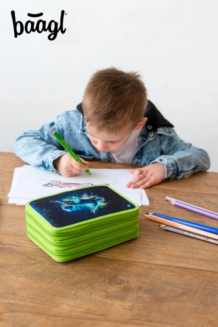 BAAGL Trousse Écolier à Trois Couches Joueur de Football
