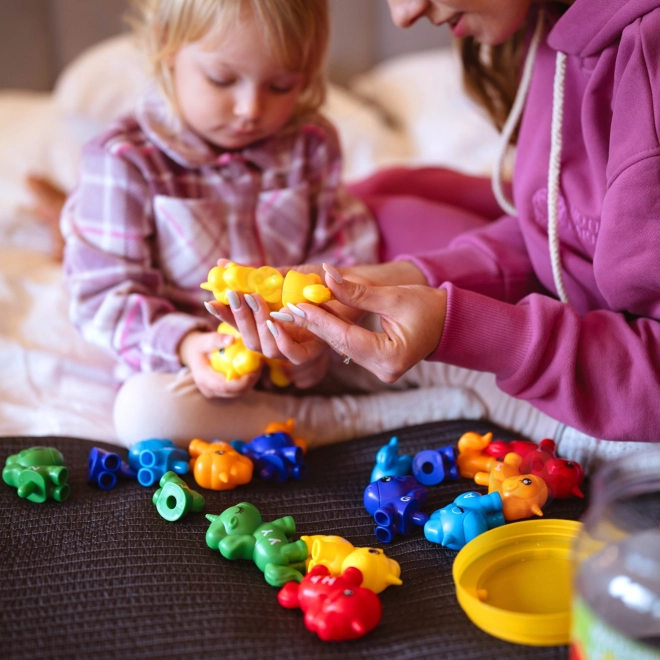 Ensemble Montessori pour l'apprentissage des chiffres et des couleurs Licornes