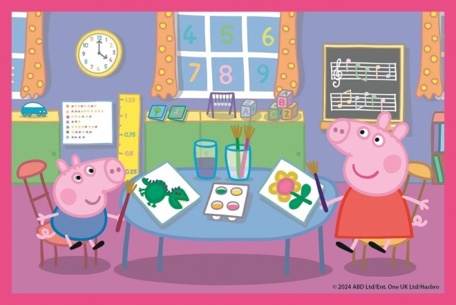 CLEMENTONI Cubes illustrés Peppa Pig, 6 cubes