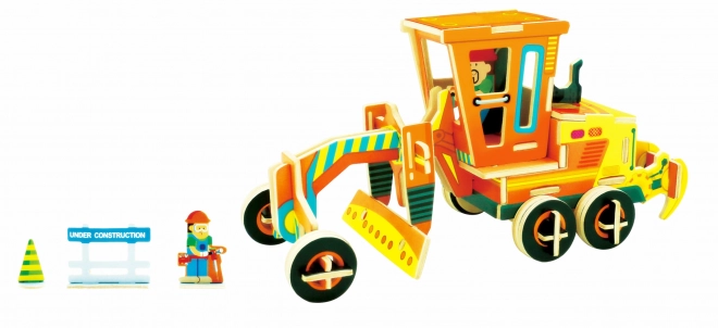 Puzzle en bois de niveleuse pour enfants