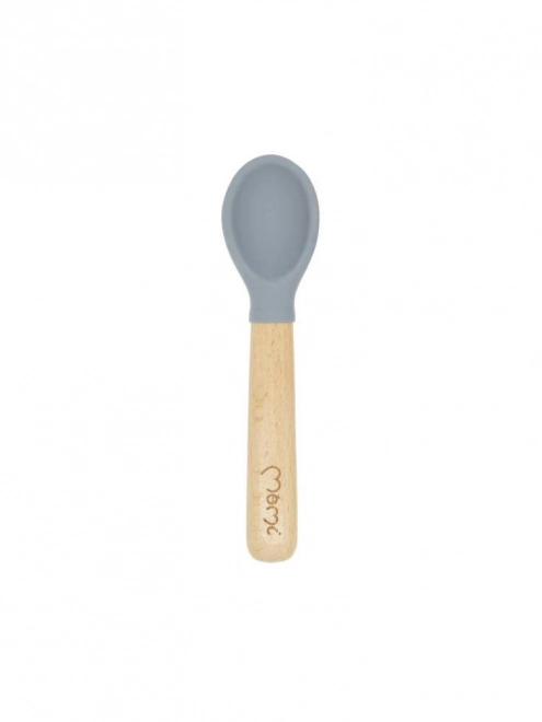 Set de vaisselle en silicone pour enfants MoMi AMI gris