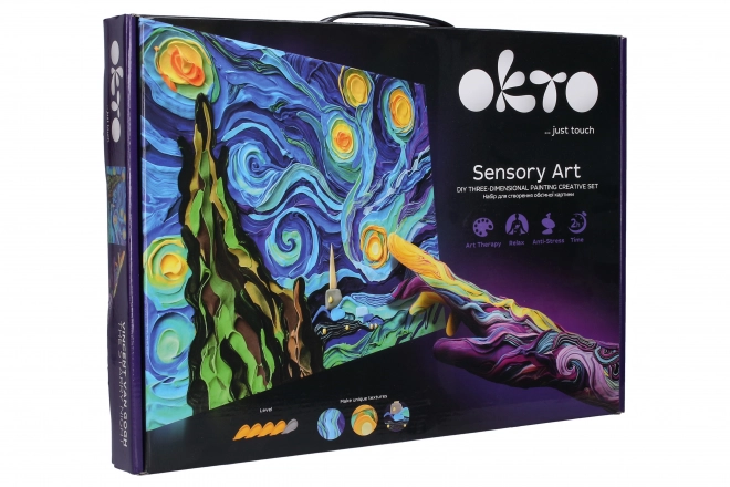 OKTO SENSOTY ART ensemble d'art "Nuit étoilée" 30x40 cm