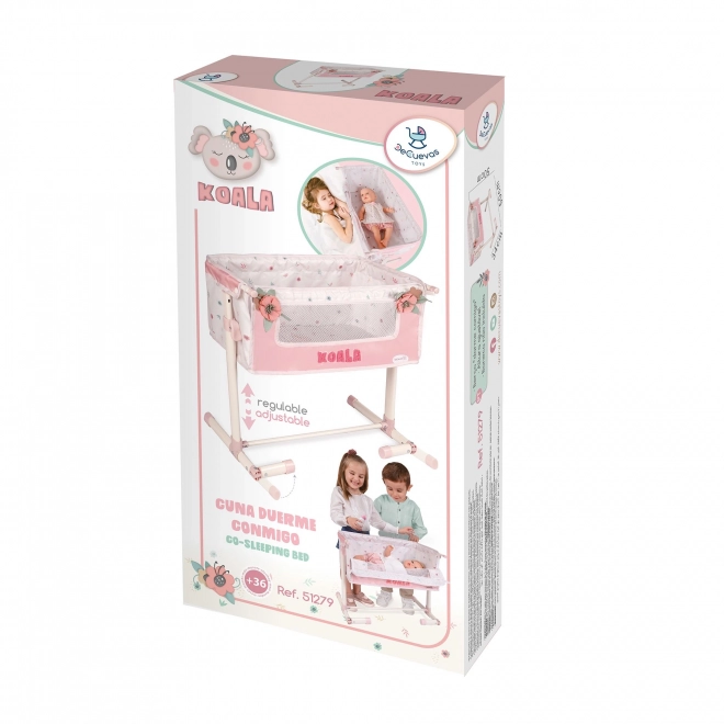 DeCuevas 51279 Lit Nouveau-né pour poupées avec fonction de co-dodo KOALA 2024