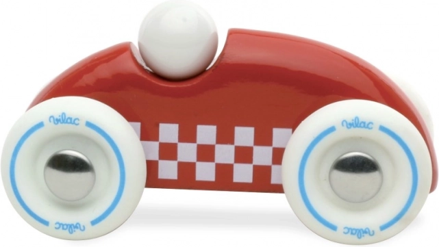 Vilac mini voiture de rallye en bois rouge