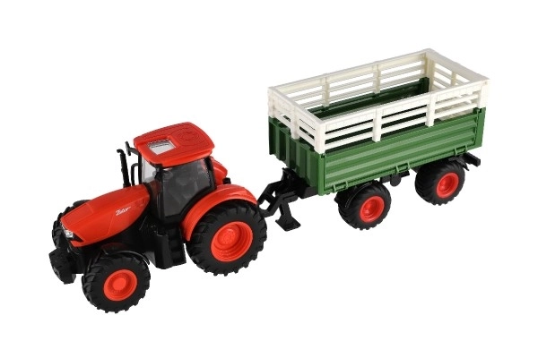 Tracteur ZETOR pour enfants à télécommande avec remorque, lumières et sons, 42 cm