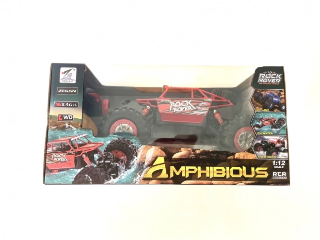Voiture RC amphibie rouge