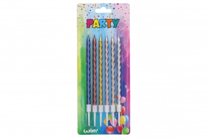 Bougies colorées avec supports