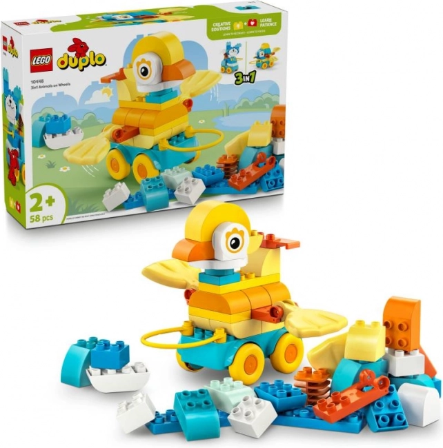 LEGO DUPLO 3-en-1 Animaux à roulettes