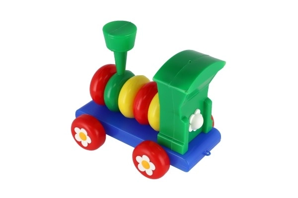train en plastique coloré pour enfants avec anneaux