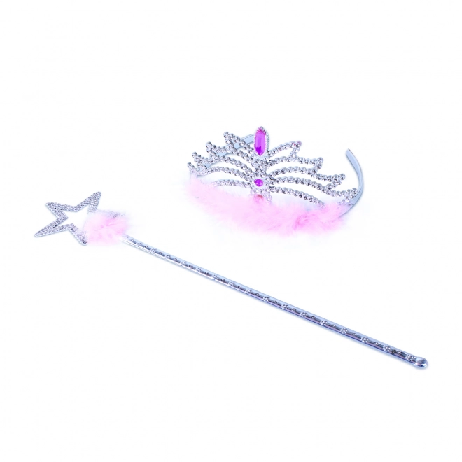 Couronne de princesse avec sceptre rose