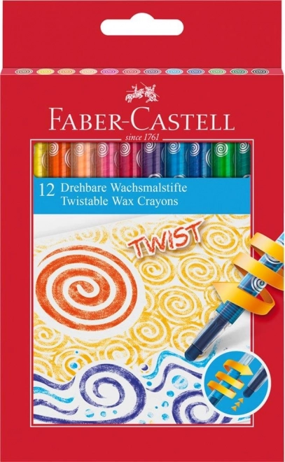 Crayons de cire Faber-Castell Twist, 12 couleurs