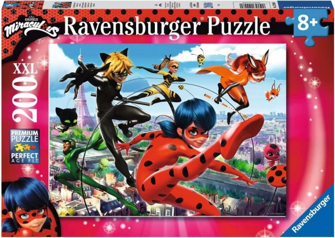 Puzzle Ravensburger Miraculous Ladybug et Chat Noir 200 pièces