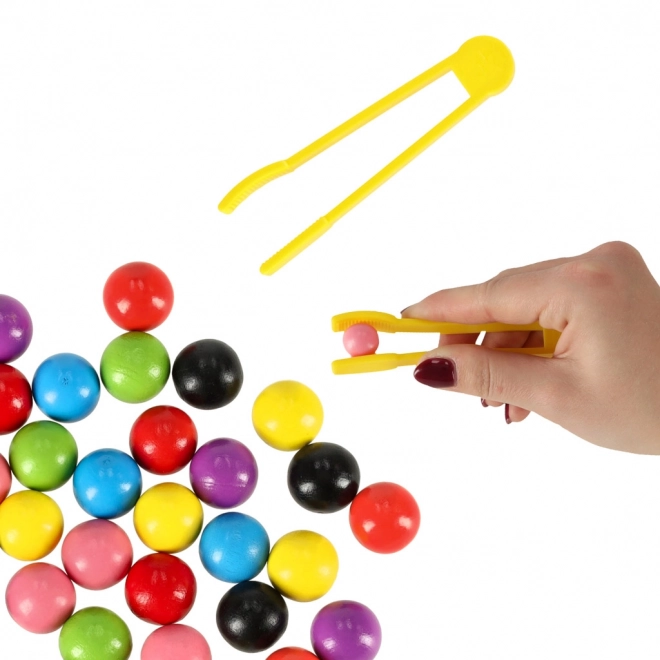 Puzzle éducatif - billes Montessori colorées