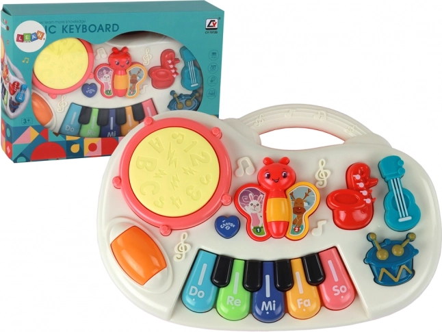 Petit piano éducatif pour enfants avec papillons