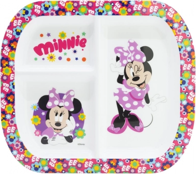 Assiette rectangulaire pour enfants avec motif Minnie
