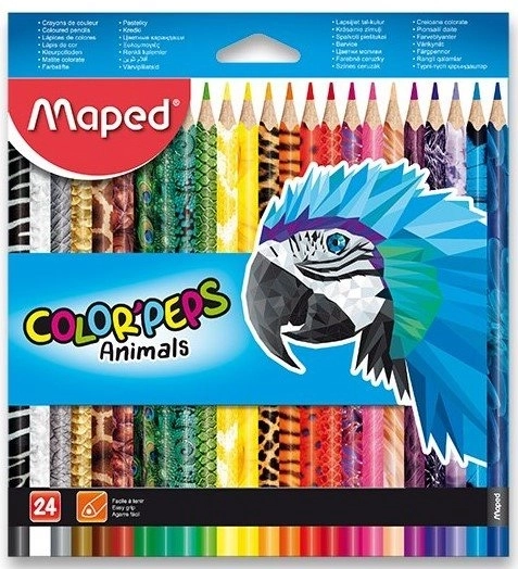 MAPED Crayons triangulaires Color'Peps Animaux 24pcs