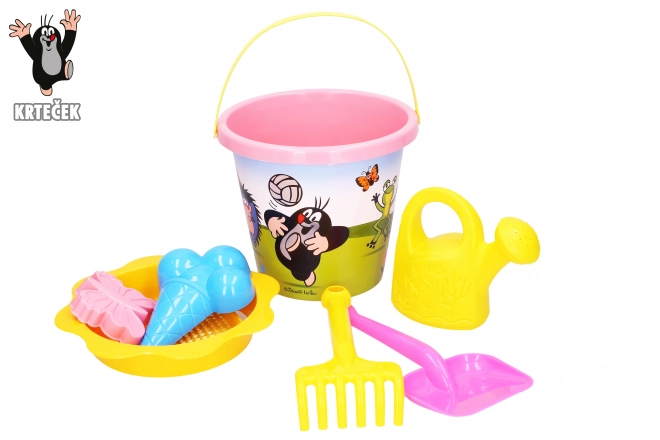 Ensemble de sable Krtek grand 3,5 L rose