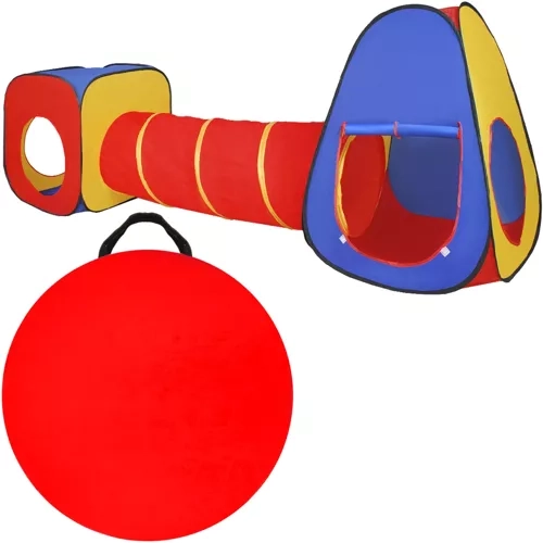 Tente de jeu pour enfants 3en1 Tipi + Tunnel + Maison