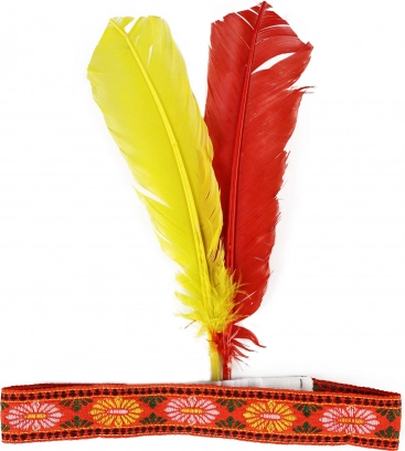 Coiffe amérindienne avec plumes
