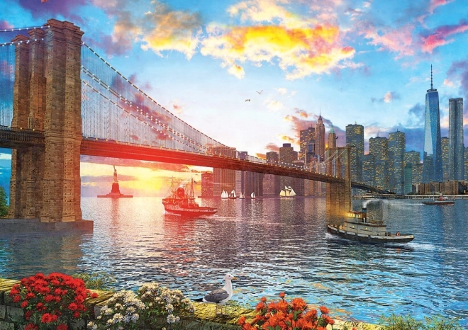 Puzzle ART PUZZLE coucher de soleil à New York 1000 pièces