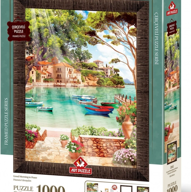 Puzzle avec cadre et colle Bonjour 1000 pièces