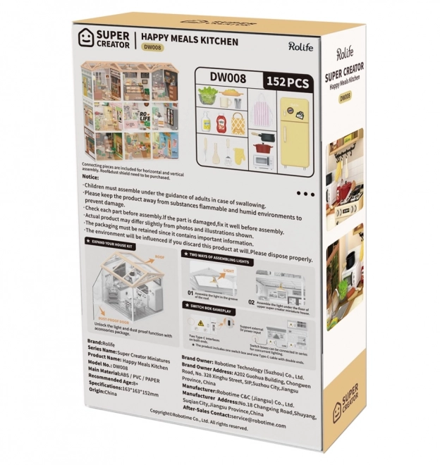 Miniature RoboTime Maison de Poupée Cuisine de Happy Meals