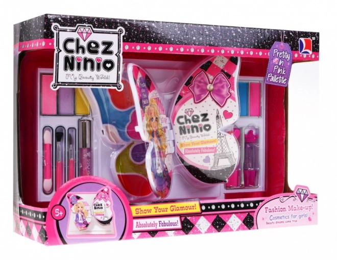 Ensemble de maquillage coloré Butterfly pour enfants 3+ Cosmétique + accessoires
