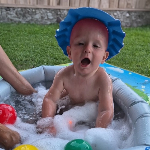 Abat-jour de bain bleu pour enfants