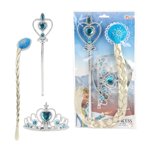 Ensemble de beauté Princesse des Glaces avec couronne et sceptre