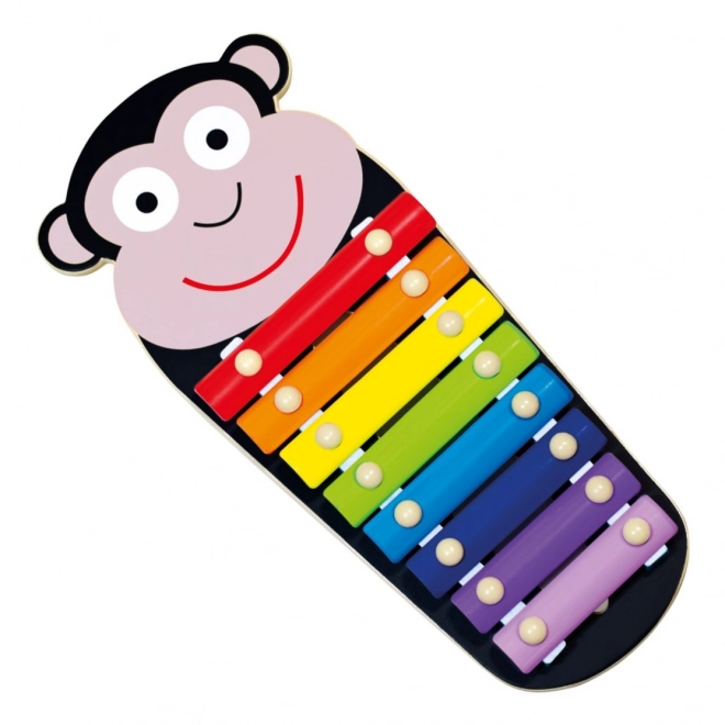 Bino Xylophone en métal Singe
