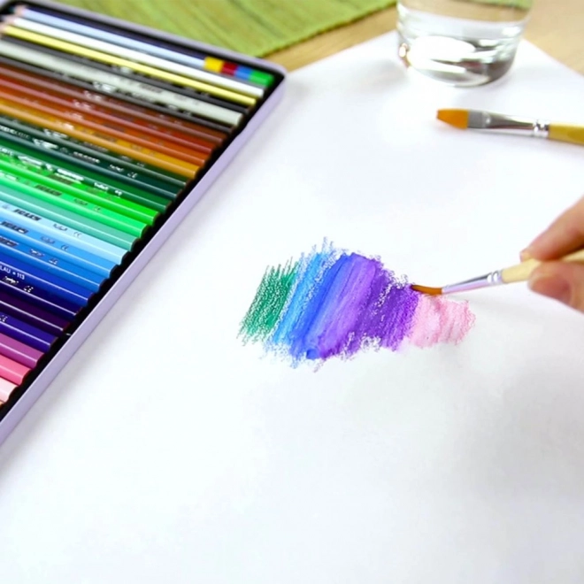 Crayons Supersticks Aqua 24 couleurs dans une boîte en métal